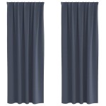 vidaXL Perdele Opaque cu Inel 2 pcs Antracit 260 x 140 cm Poliester