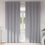 vidaXL Perdele cu perdele 2 pcs Gri deschis 260 x 140 cm Poliester