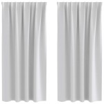 vidaXL Perdele Opaque cu Inel 2 pcs Gri deschis 175 x 140 cm Poliester