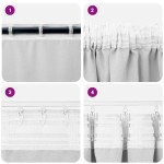 vidaXL Perdele cu perdele 2 pcs Gri deschis 245 x 140 cm Poliester