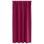 vidaXL Perdele Opaque cu Inel 2 pcs Roșu Vin 175 x 140 cm Poliester