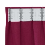 vidaXL Perdele cu perdele 2 pcs Roșu Vin Poliester vidaXL Perdele cu perdele 2 pcs Roșu Vin Poliester