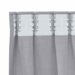 vidaXL Perdele cu perdele 2 pcs Gri metalic 245 x 140 cm Poliester