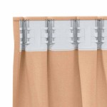 vidaXL Perdele cu perdele 2 pcs Maro deschis 140 x 140 cm Poliester