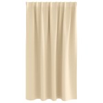 vidaXL Perdele cu perdele 2 pcs Crem 140 x 140 cm Poliester