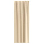 vidaXL Perdele cu perdele 2 pcs Crem 225 x 140 cm Poliester