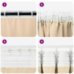 vidaXL Perdele cu perdele 2 pcs Crem 225 x 140 cm Poliester
