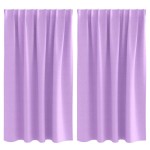vidaXL Perdele cu perdele 2 pcs Violet 140 x 140 cm Poliester vidaXL Perdele cu perdele 2 pcs Violet 140 x 140 cm Poliester