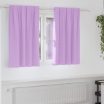 vidaXL Perdele cu perdele 2 pcs Violet 140 x 140 cm Poliester vidaXL Perdele cu perdele 2 pcs Violet 140 x 140 cm Poliester