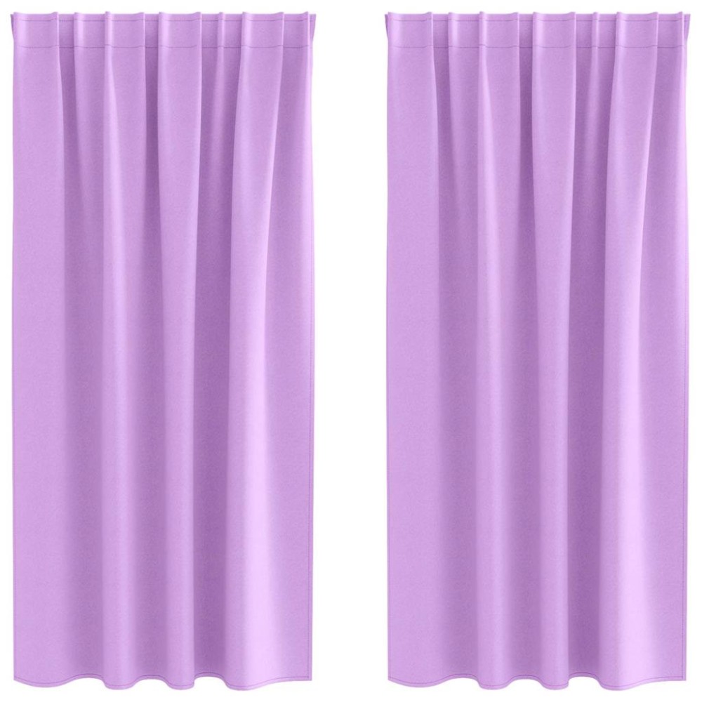 vidaXL Perdele Opaque cu Inel 2 pcs Violet 175 x 140 cm Poliester
