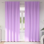 vidaXL Perdele cu perdele 2 pcs Violet 260 x 140 cm Poliester vidaXL Perdele cu perdele 2 pcs Violet 260 x 140 cm Poliester
