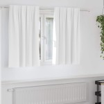 vidaXL Perdele Opaque cu Inel 2 pcs Alb strălucitor 140 x 140 cm