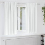 vidaXL Perdele Opaque cu Inel 2 pcs Alb strălucitor 175 x 140 cm