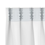 vidaXL Perdele opace cu perdele 2 pcs Alb pur 245 x 140 cm Poliester vidaXL Perdele opace cu perdele 2 pcs Alb pur 245 x 140 cm Poliester