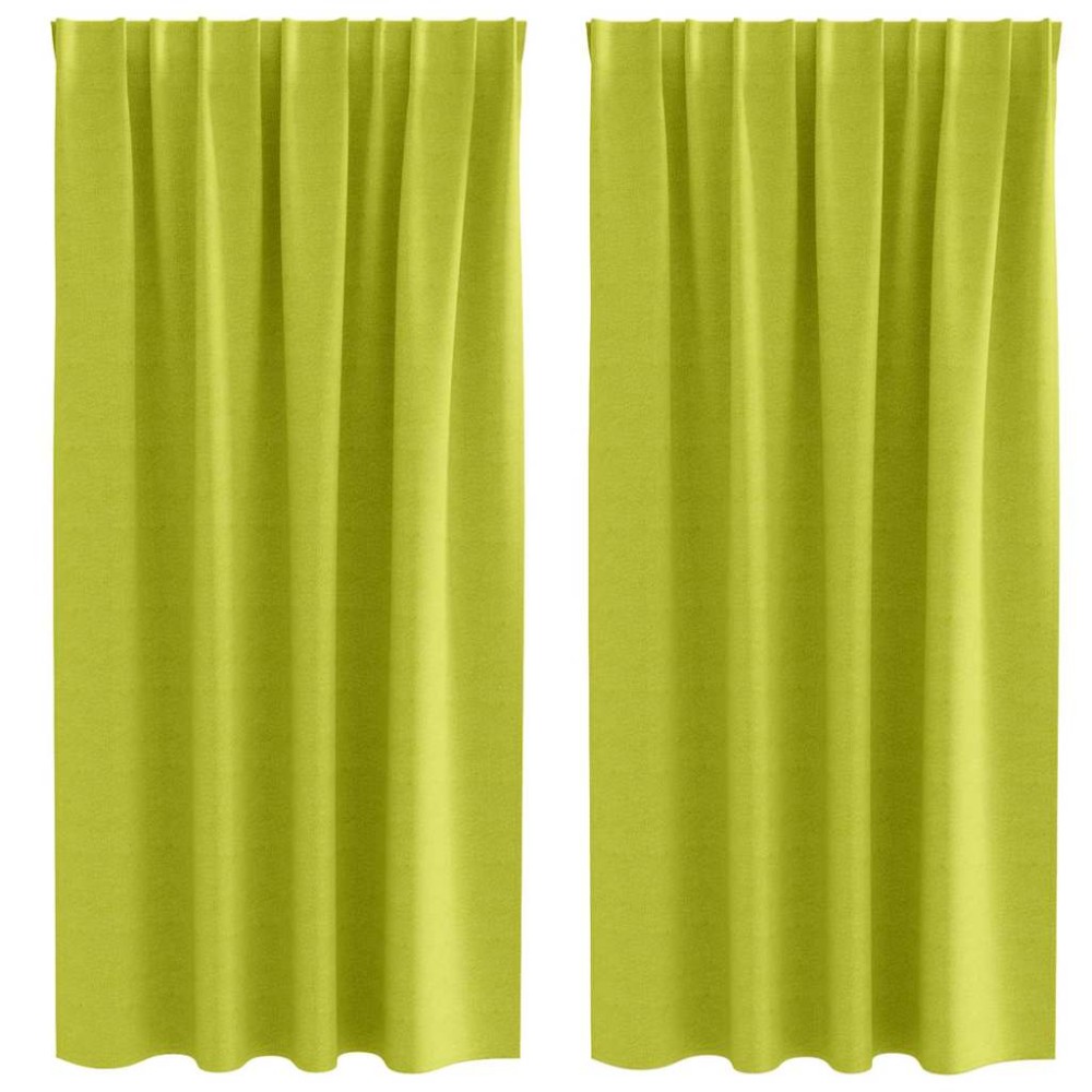 vidaXL Perdele Opaque cu Inel 2 pcs Verde 175 x 140 cm Poliester