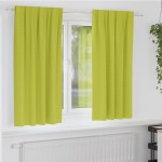 vidaXL Perdele Opaque cu Inel 2 pcs Verde 175 x 140 cm Poliester