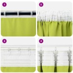vidaXL Perdele cu perdele 2 pcs Verde măr 260 x 140 cm Poliester