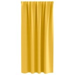 vidaXL Perdele Opaque cu Inel 2 pcs Galben muștar 175 x 140 cm