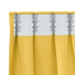 vidaXL Perdele cu perdele 2 pcs galben muștar 225 x 140 cm Poliester