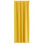 vidaXL Perdele Opaque cu Inel 2 pcs Galben muștar 245 x 140 cm