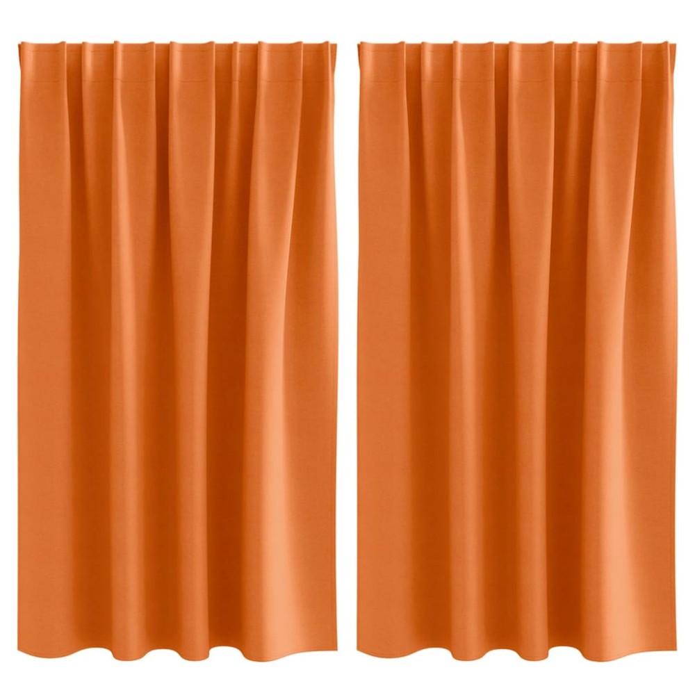 vidaXL Perdele 2 pcs Portocaliu intens 140 x 140 cm Poliester