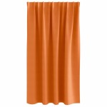 vidaXL Perdele 2 pcs Portocaliu intens 140 x 140 cm Poliester