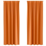 vidaXL Perdele 2 pcs Portocaliu intens 225 x 140 cm Poliester
