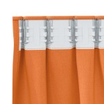 vidaXL Perdele Opaque cu Inel 2 pcs Portocalie Aprinsă 260 x 140 cm