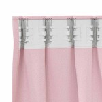 vidaXL Perdele Opaque cu Inel 2 pcs Roz bebe 225 x 140 cm Poliester