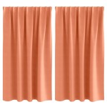 vidaXL Perdele cu perdele 2 pcs Terracota 140 x 140 cm Poliester