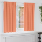 vidaXL Perdele Opaque cu Inel 2 pcs Terracota 175 x 140 cm Poliester