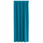 vidaXL Perdele cu perdele 2 pcs Turcoaz 245 x 140 cm Poliester