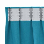 vidaXL Perdele cu perdele 2 pcs Turcoaz 245 x 140 cm Poliester