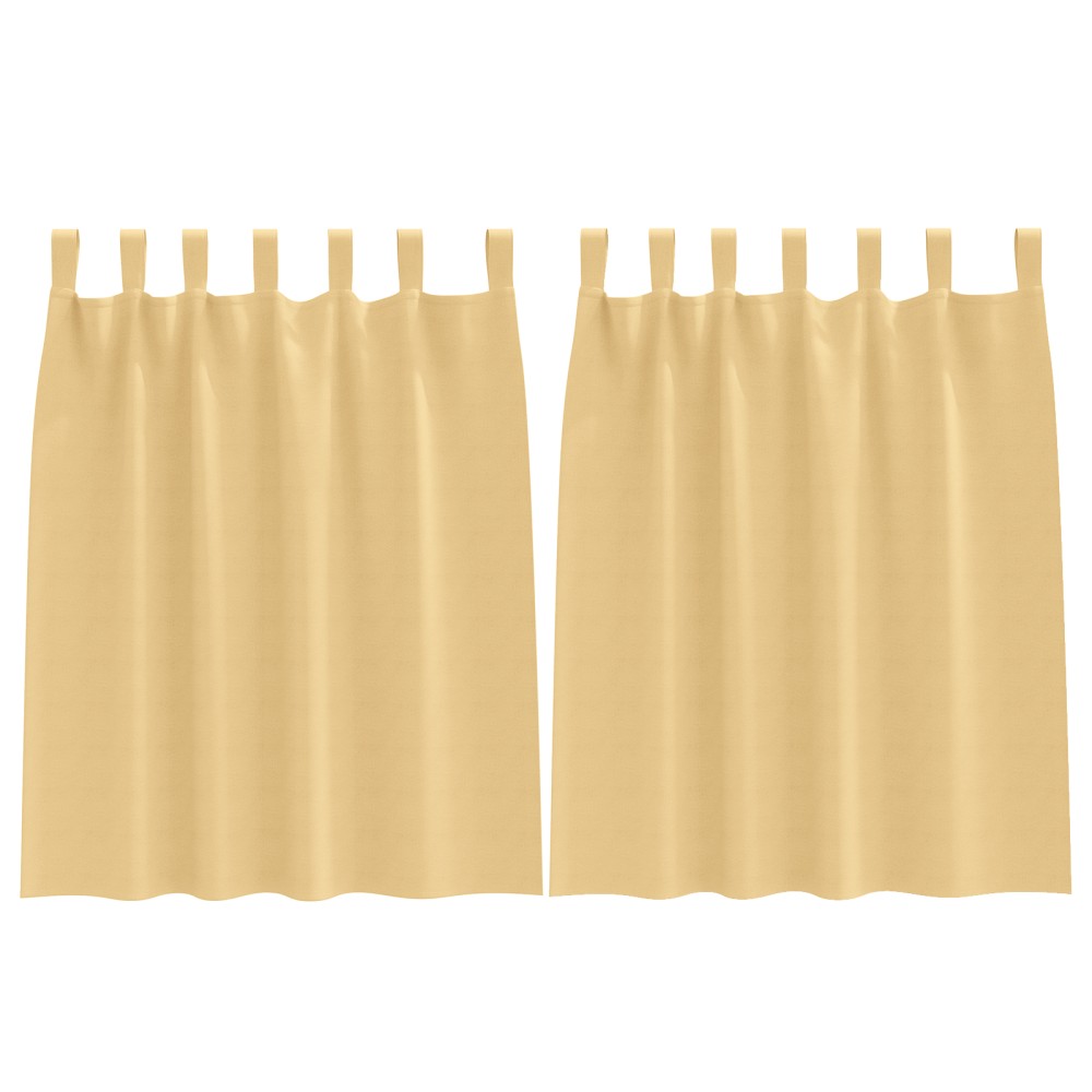 vidaXL Perdele opace cu perdele 2 pcs Bej 140 x 140 cm Poliester