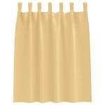 vidaXL Perdele cu perdele 2 pcs Bej Poliester vidaXL Perdele cu perdele 2 pcs Bej Poliester