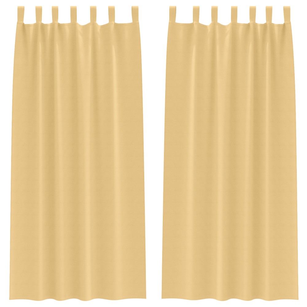 vidaXL Perdele opace cu perdele 2 pcs Bej 225 x 140 cm Poliester