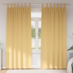 vidaXL Perdele opace cu perdele 2 pcs Bej 225 x 140 cm Poliester
