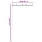 vidaXL Perdele opace cu perdele 2 pcs Bej 225 x 140 cm Poliester