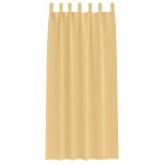 vidaXL Perdele cu perdele 2 pcs Bej 245 x 140 cm Poliester