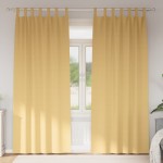 vidaXL Perdele cu perdele 2 pcs Bej 260 x 140 cm Poliester