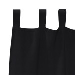 vidaXL Perdele opace cu perdele 2 pcs Negru 140 x 140 cm Poliester vidaXL Perdele opace cu perdele 2 pcs Negru 140 x 140 cm Poliester