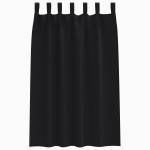 vidaXL Perdele cu perdele 2 pcs Negru Poliester vidaXL Perdele cu perdele 2 pcs Negru Poliester