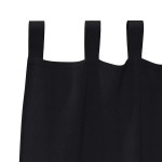 vidaXL Perdele cu perdele 2 pcs Negru 245 x 140 cm Poliester vidaXL Perdele cu perdele 2 pcs Negru 245 x 140 cm Poliester