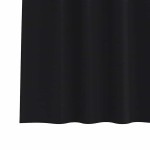 vidaXL Perdele cu perdele 2 pcs Negru 245 x 140 cm Poliester vidaXL Perdele cu perdele 2 pcs Negru 245 x 140 cm Poliester