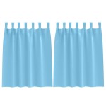 vidaXL Perdele Opaque cu Inel 2 pcs Albastru deschis 140 x 140 cm