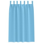 vidaXL Perdele opace 2 pcs Albastru deschis 175 x 140 cm Poliester