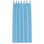vidaXL Perdele opace 2 pcs Albastru deschis 225 x 140 cm Poliester