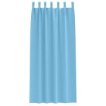 vidaXL Perdele 2 pcs Albastru deschis 260 x 140 cm Poliester
