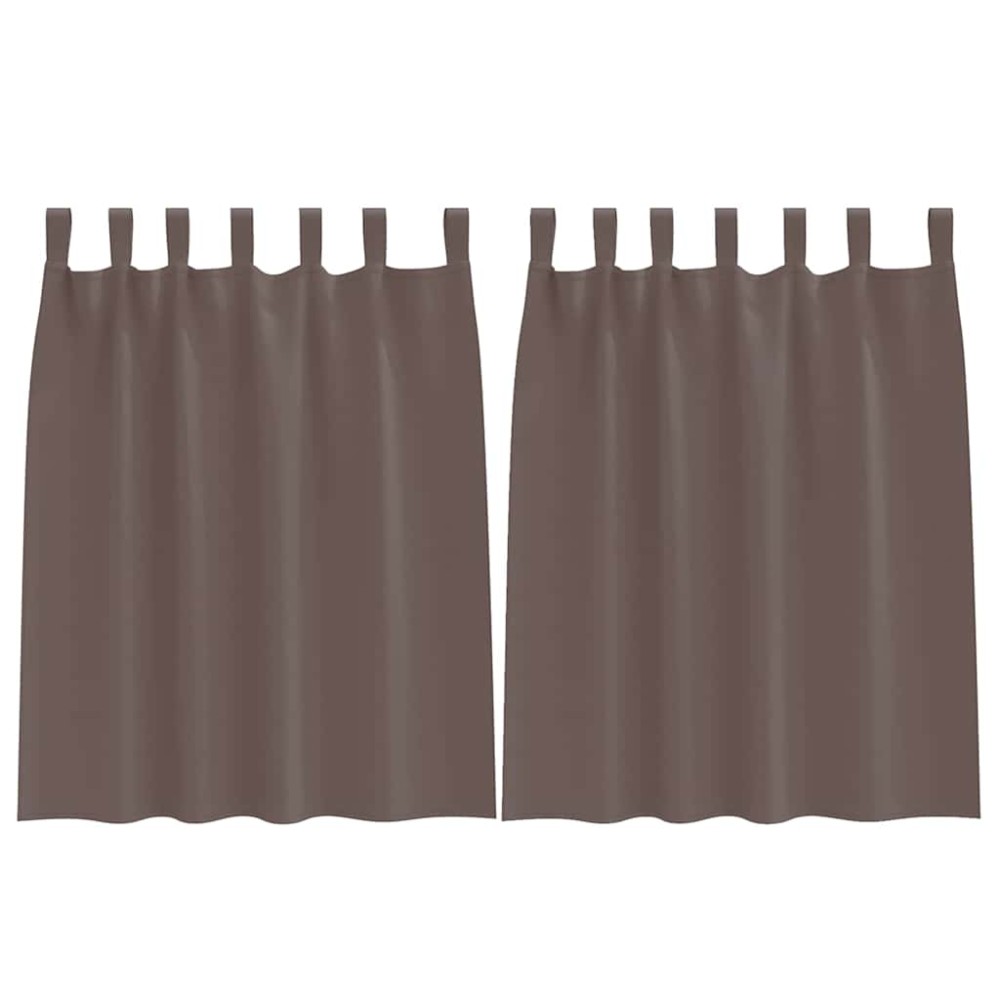 vidaXL Perdele Opaque cu Inel 2 pcs Maro închis 140 x 140 cm Poliester
