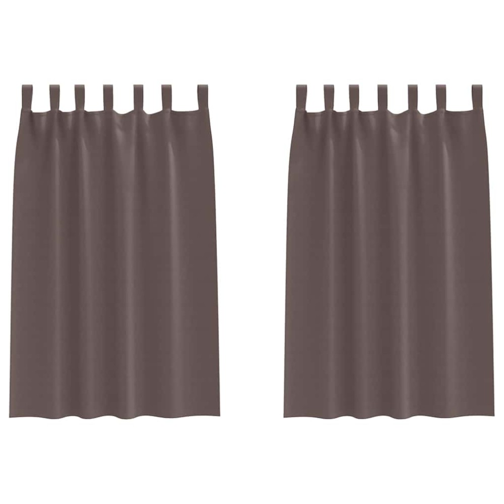 vidaXL Perdele Opaque cu Inel 2 pcs Maro închis 175 x 140 cm Poliester